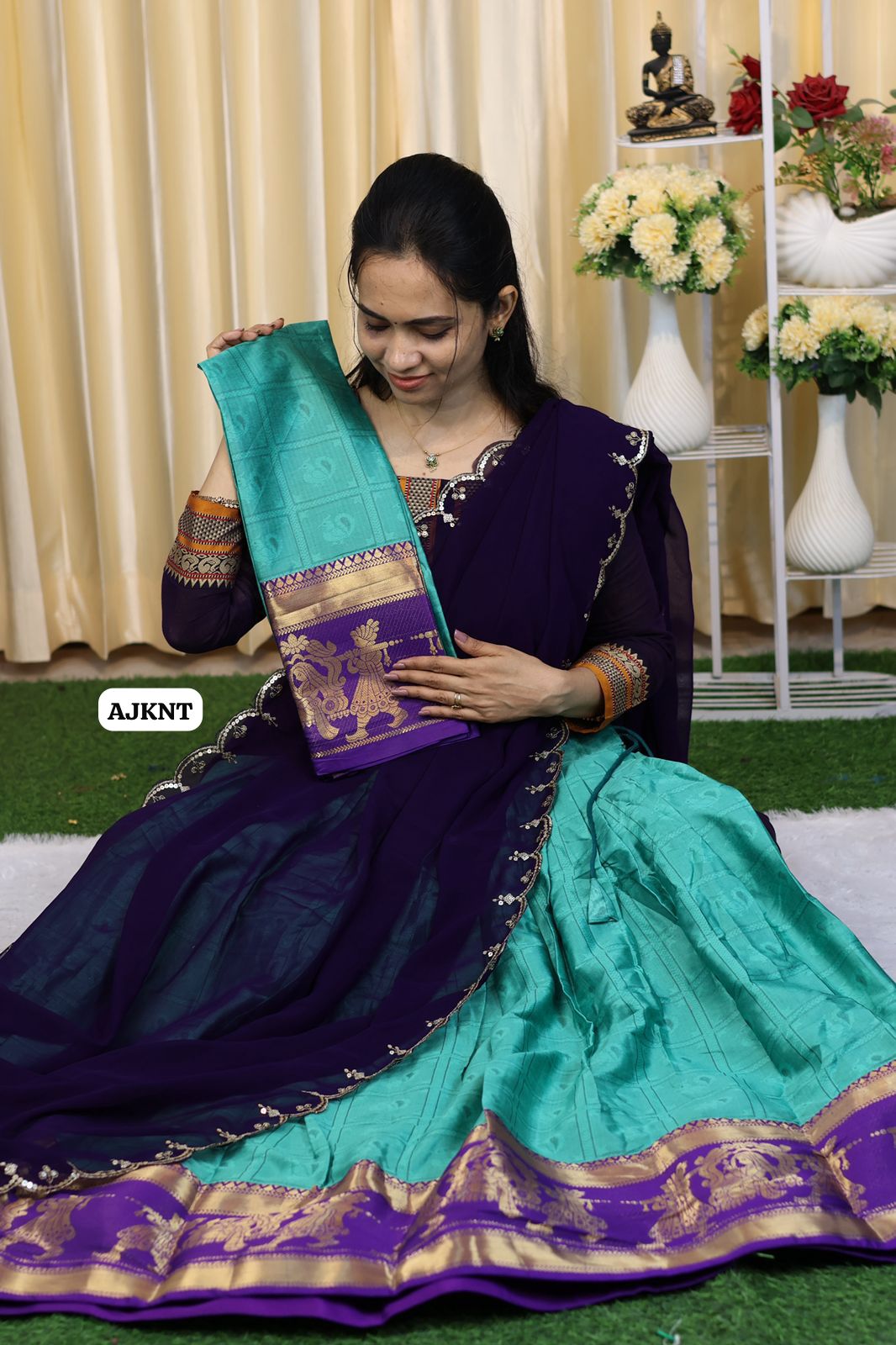 semi stitched Half saree collection. Blouse alone unstitched🥳