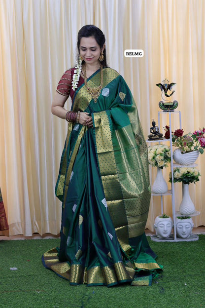 Premium kanchi semi soft silk saree😍🥳