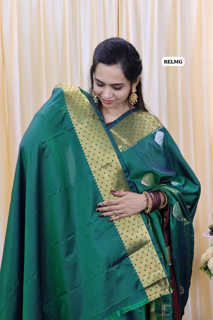 Premium kanchi semi soft silk saree😍🥳