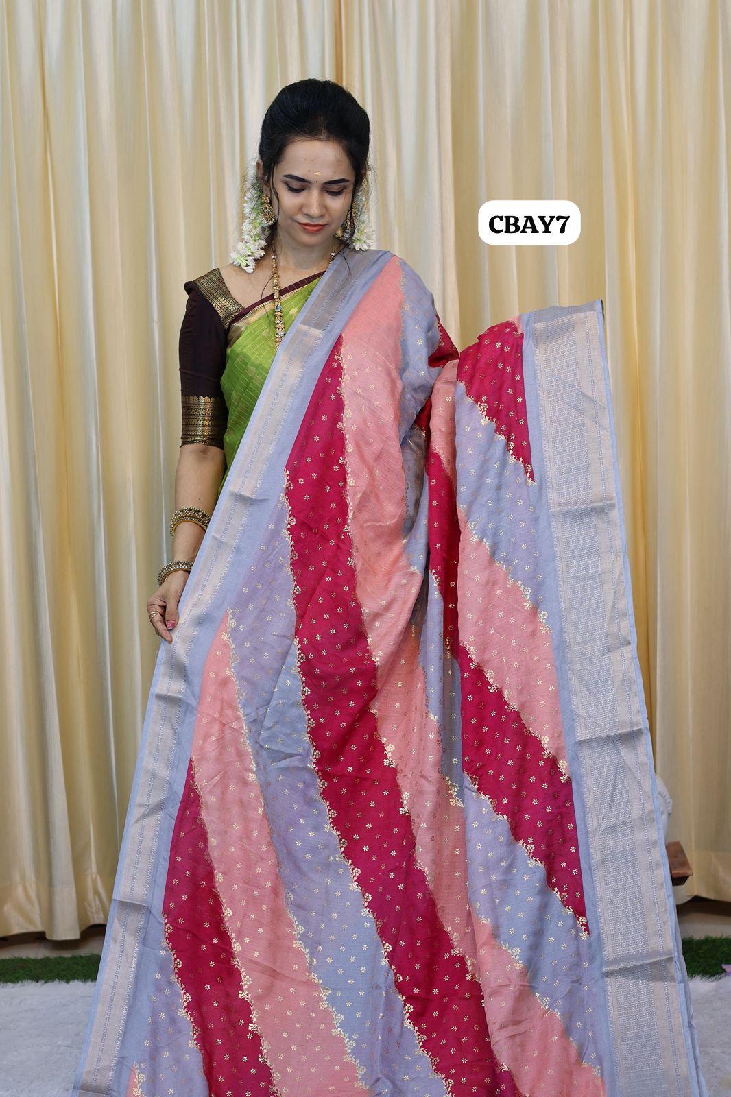 Viscose georgette saree🎁