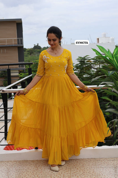 Full flair long gown with full lining 🥳