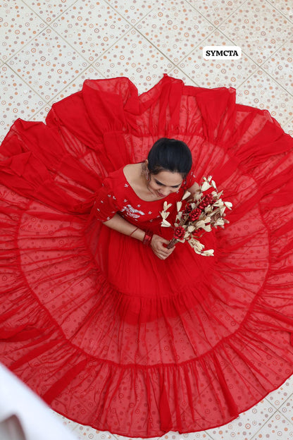 Full flair long gown with full lining 🥳