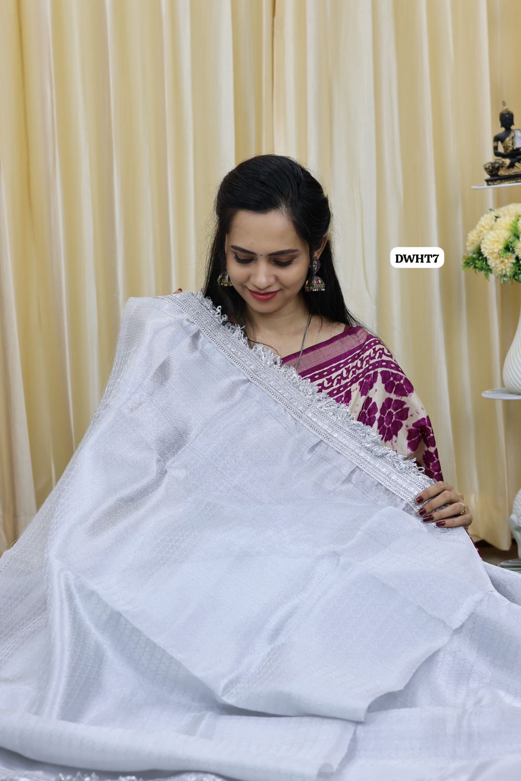Christmas special offer katan tissue saree with lace border🥳