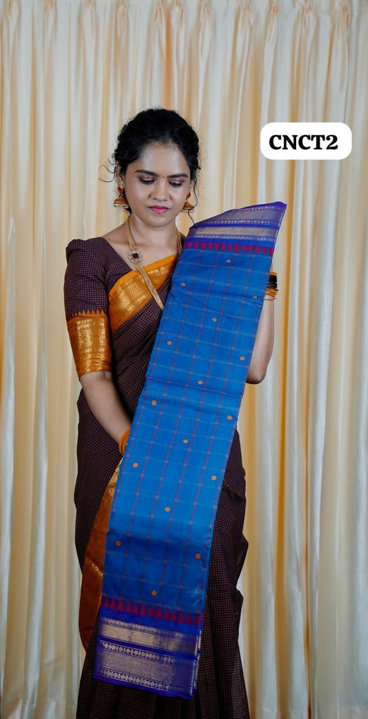 premium kanchi korvai Chettinad cotton sarees with buttas🥰
