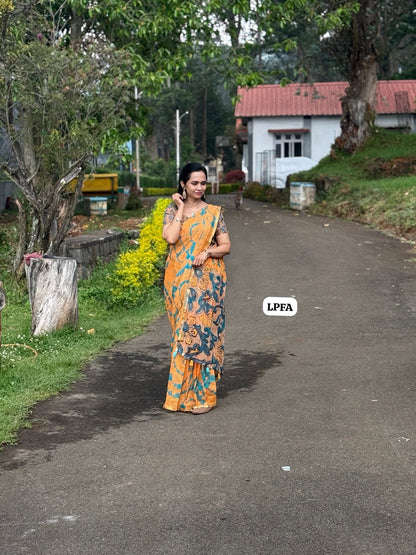 Linen cotton saree😍😎📚