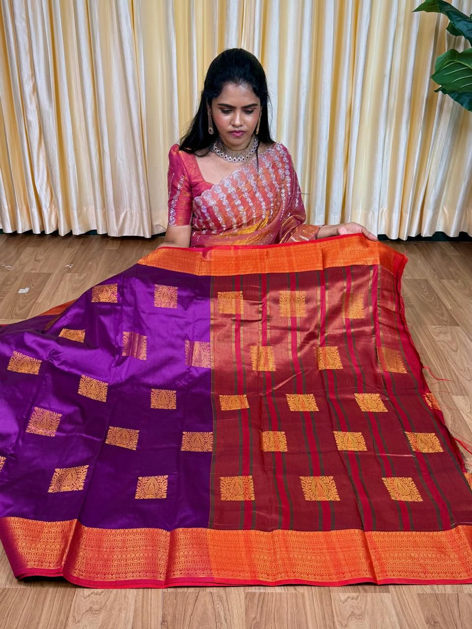 Kanchi semi silk sarees 🥰😎📚