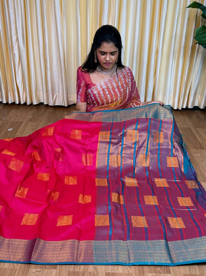 Kanchi semi silk sarees🥰😎📚