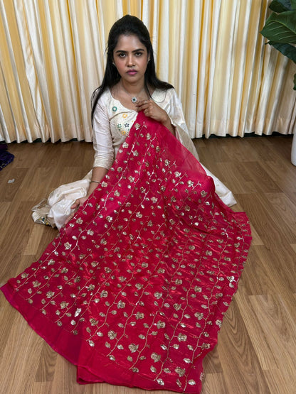 Space silk saree with work blouse 🥰😎📚