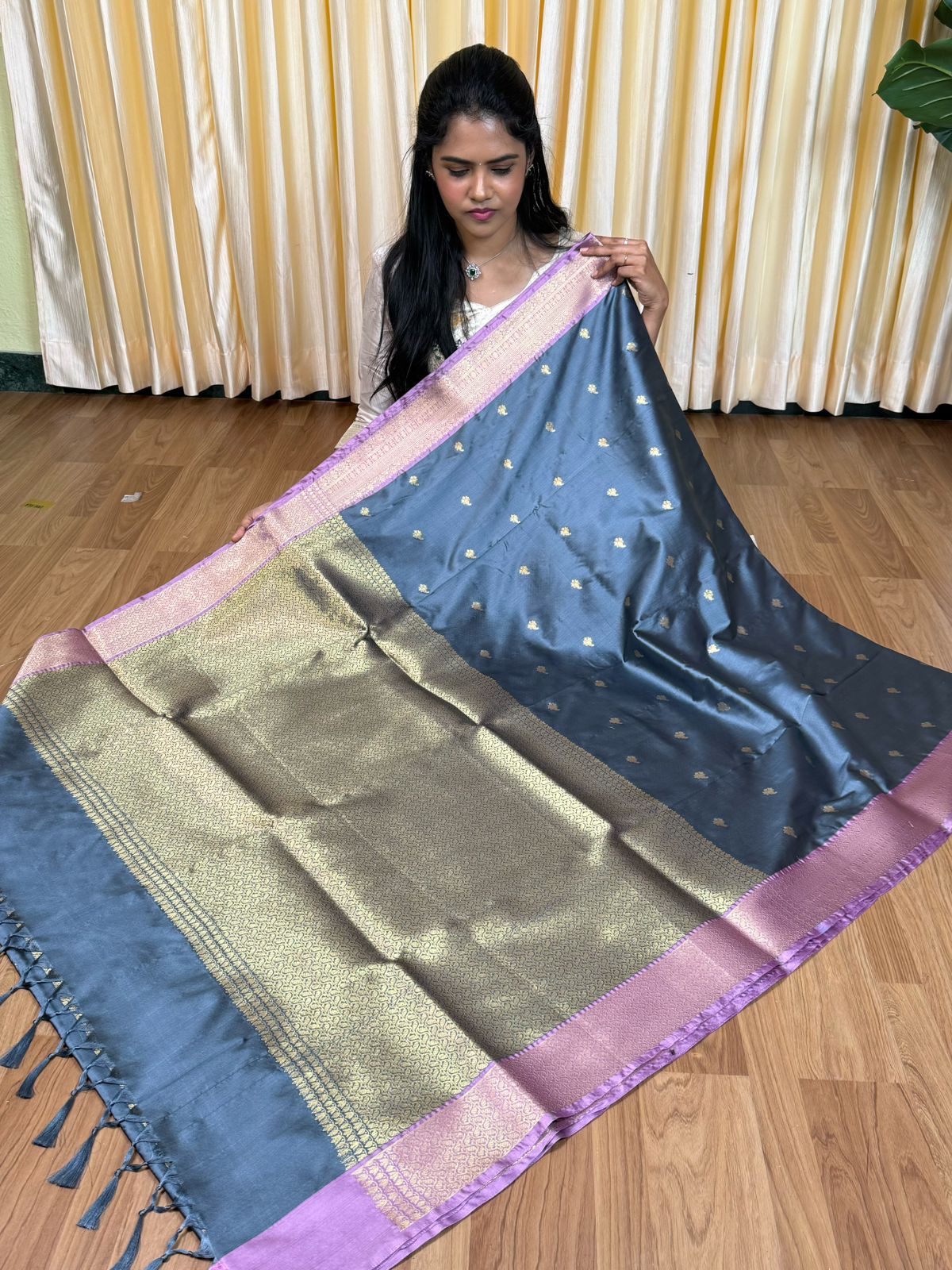 Kanchi soft silk saree🥰😎🌈📚