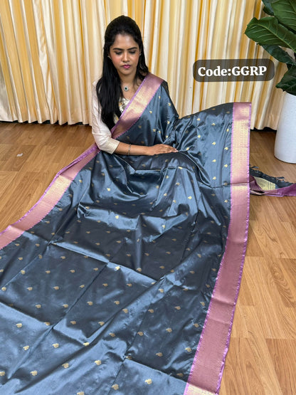 Kanchi soft silk saree🥰😎🌈📚