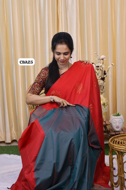 Borderless soft silk saree 😍🥳