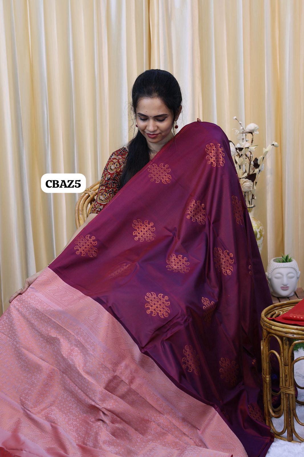 Borderless soft silk saree l🥳
