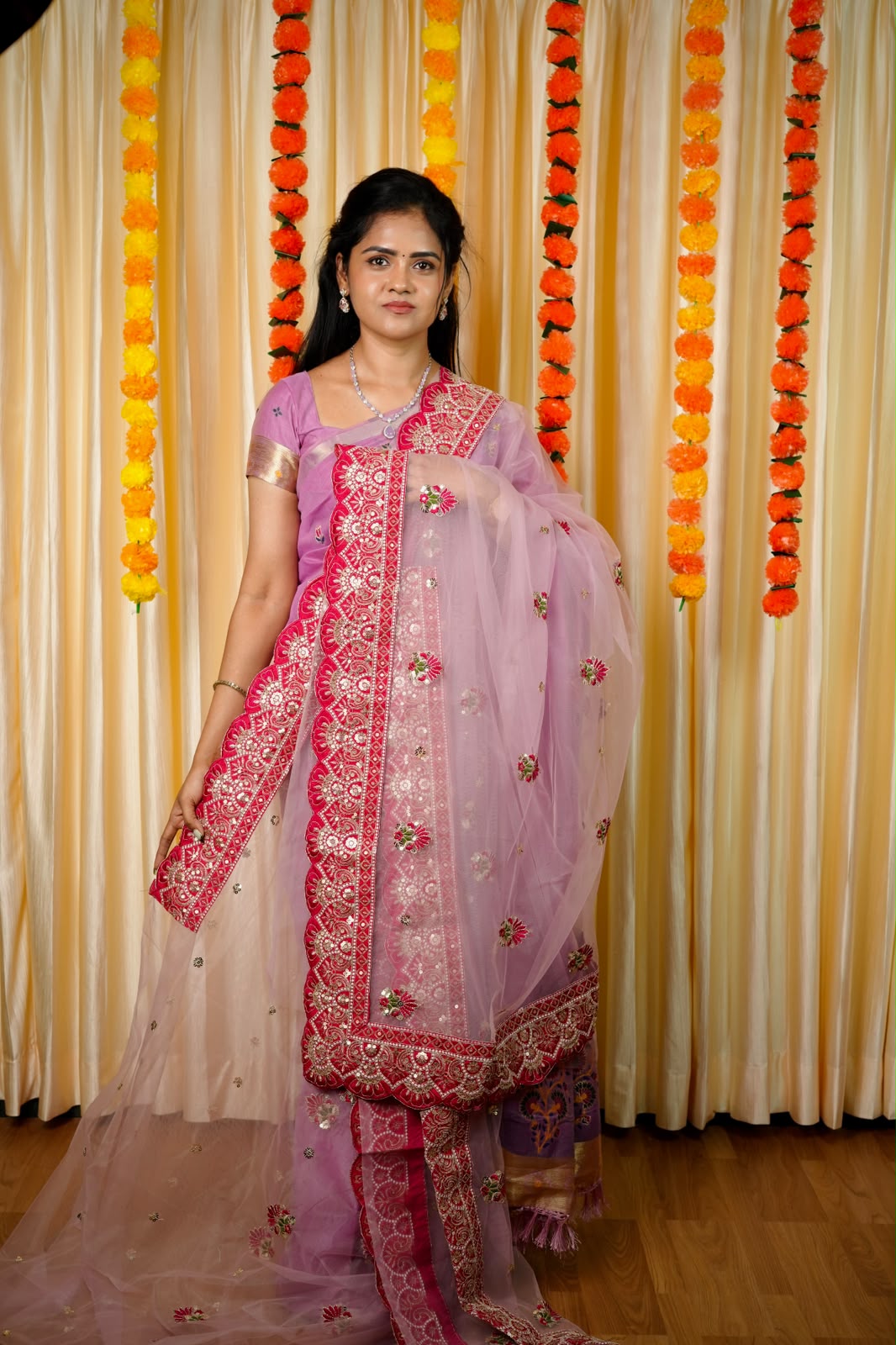 Designer saree with stitched blouse🥳