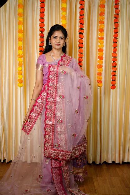 Designer saree with stitched blouse🥳