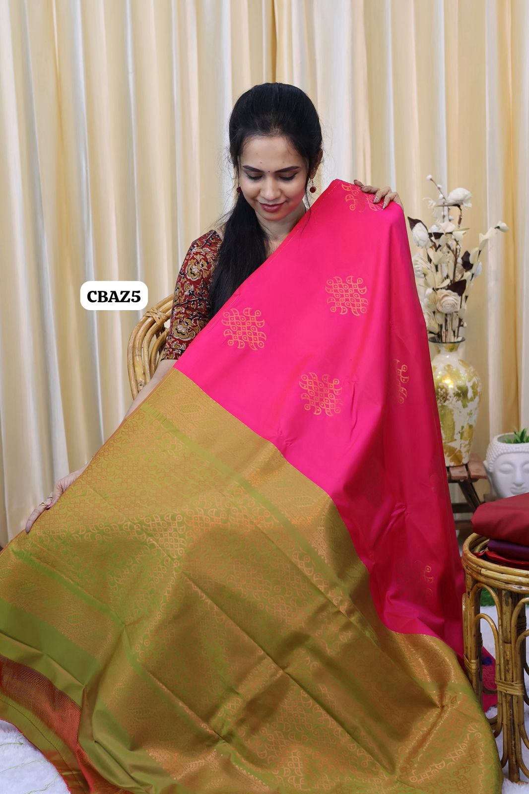 Borderless soft silk saree 🥳