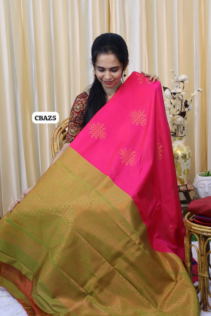 Borderless soft silk saree 🥳