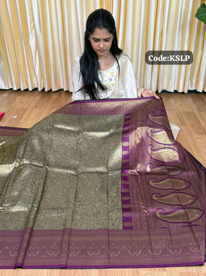 Bridal Kanchi semi silk saree 🌈 📚