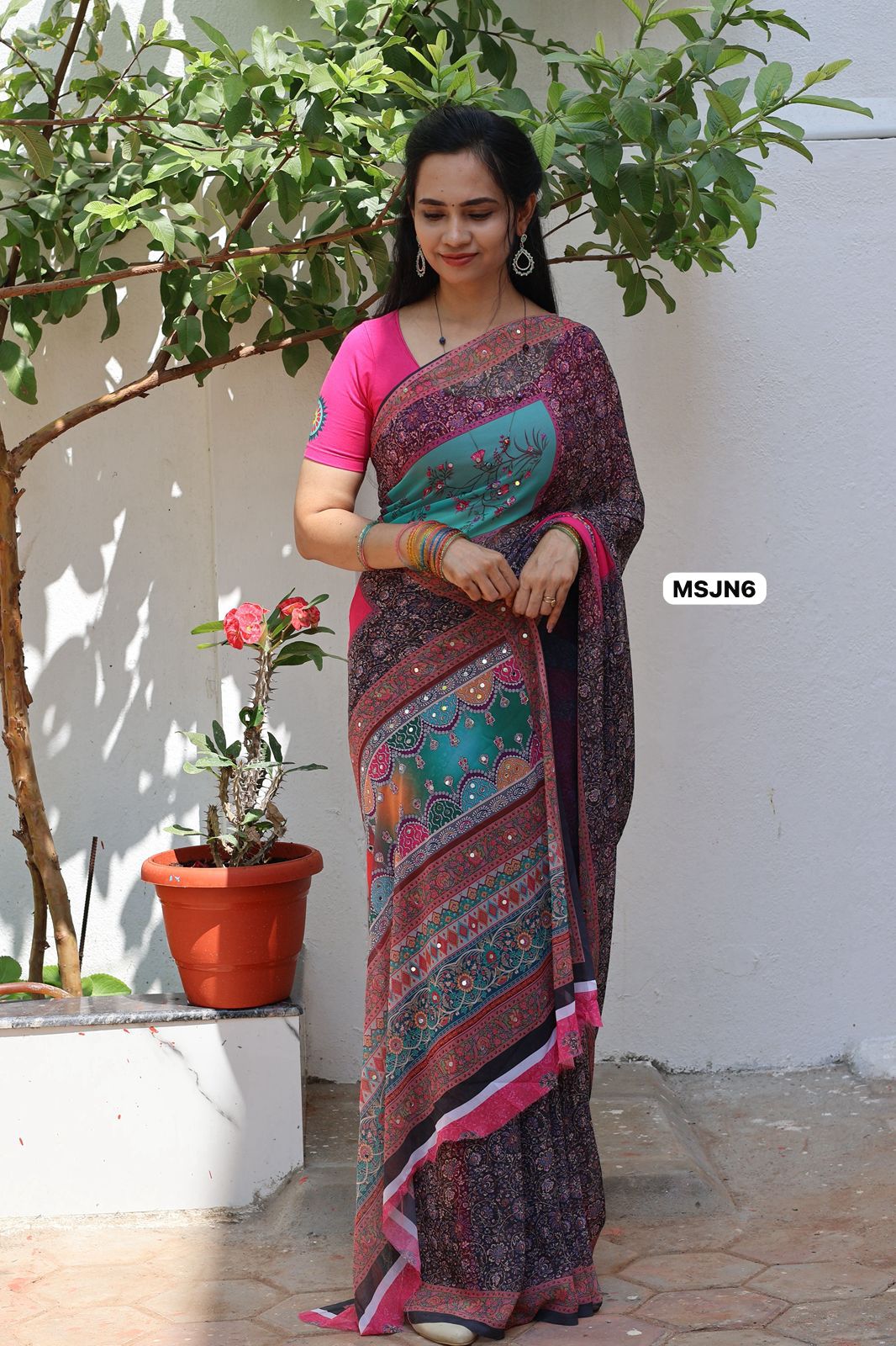 Masakali sarees with mirron work🥰😎📖