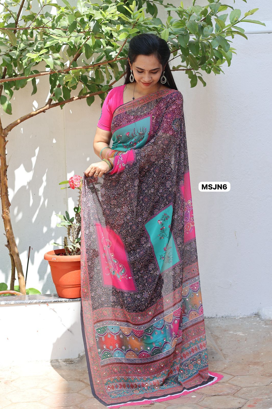Masakali sarees with mirron work🥰😎📖