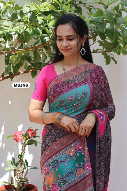 Masakali sarees with mirron work🥰😎📖