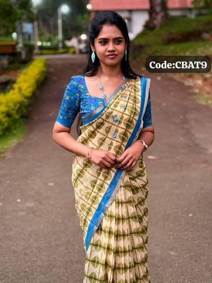 Linen cotton saree😍😎📚