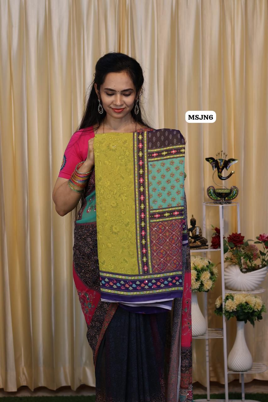 Masakali sarees with mirron work😍😎📚