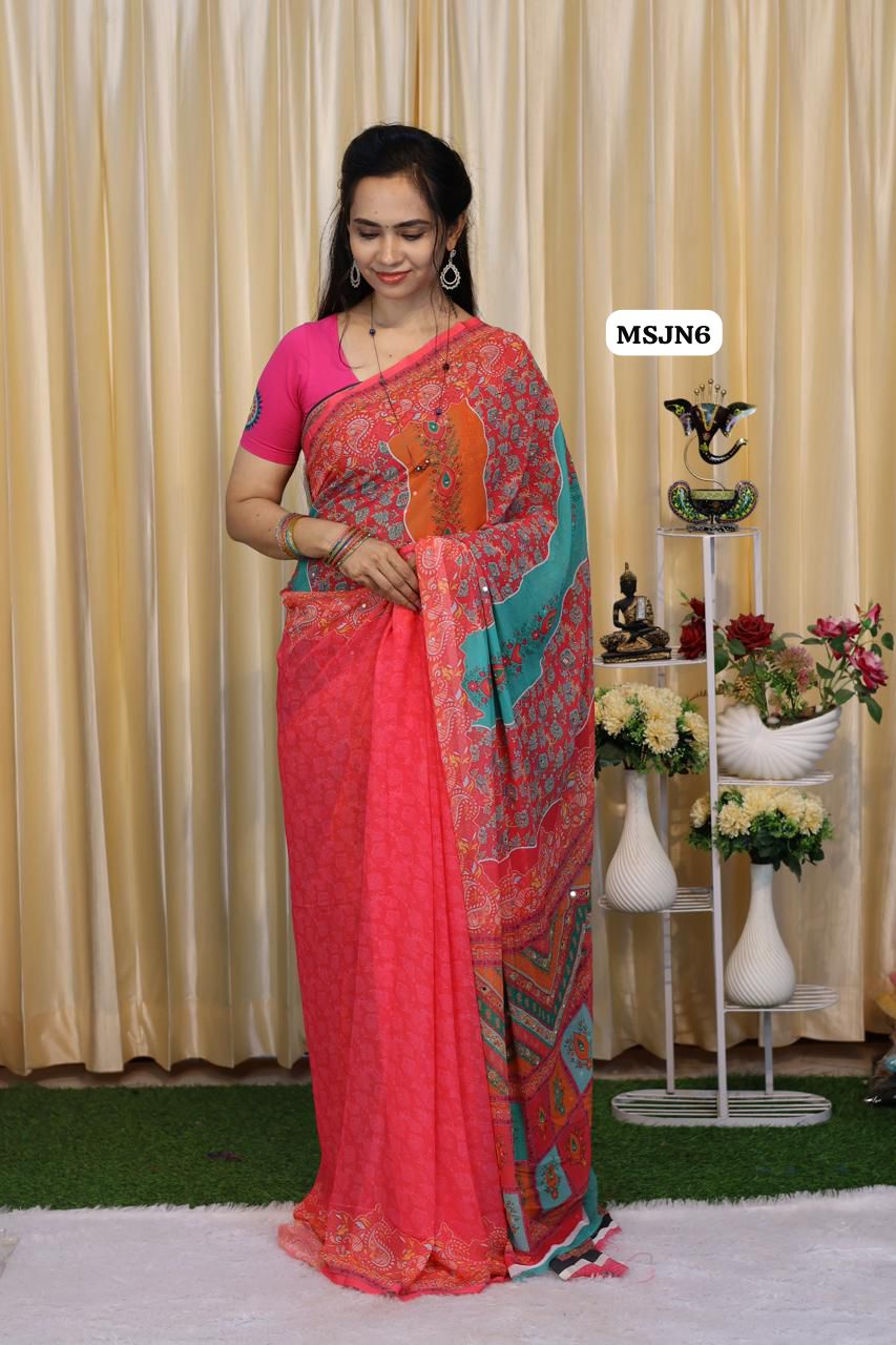 Masakali sarees with mirron work😍😎📚