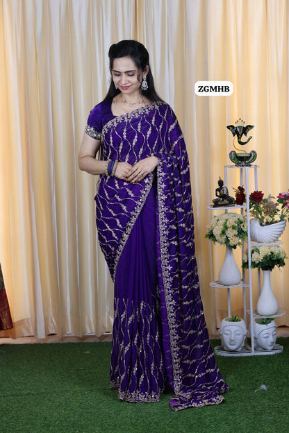 Premium Space silk with Golden heavy Katdhana work prebook🥰😎🥳