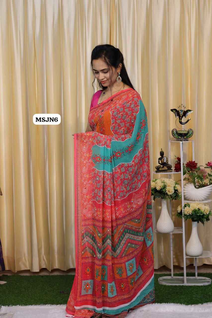 Masakali sarees with mirron work😍😎📚
