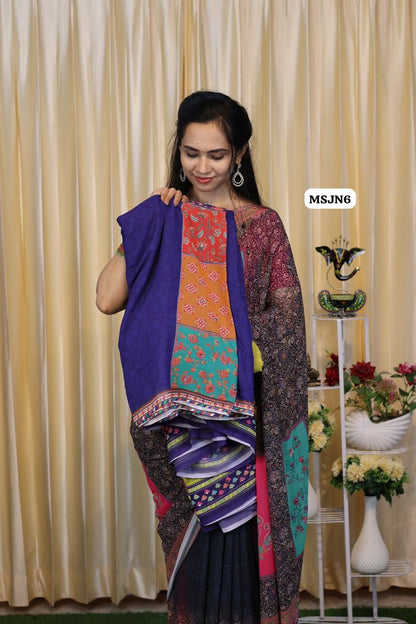 Masakali sarees with mirror work🌈🥰😎📚