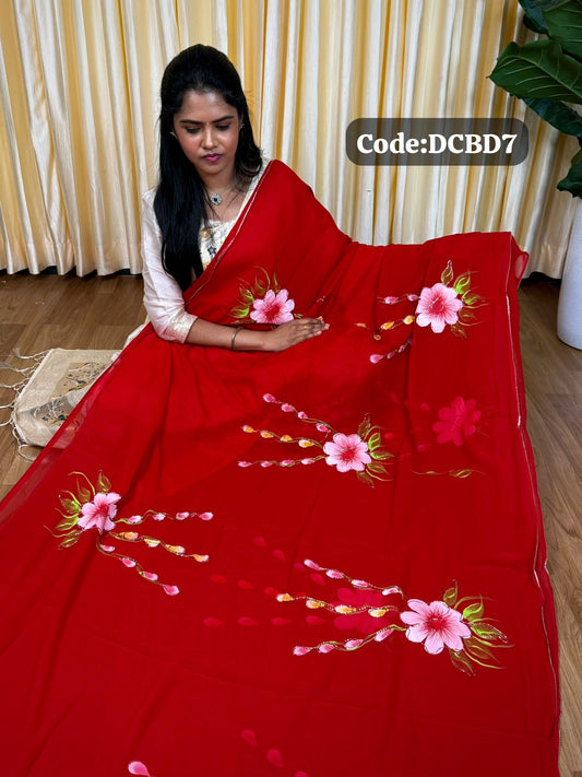 Georgette saree🥰😎📚