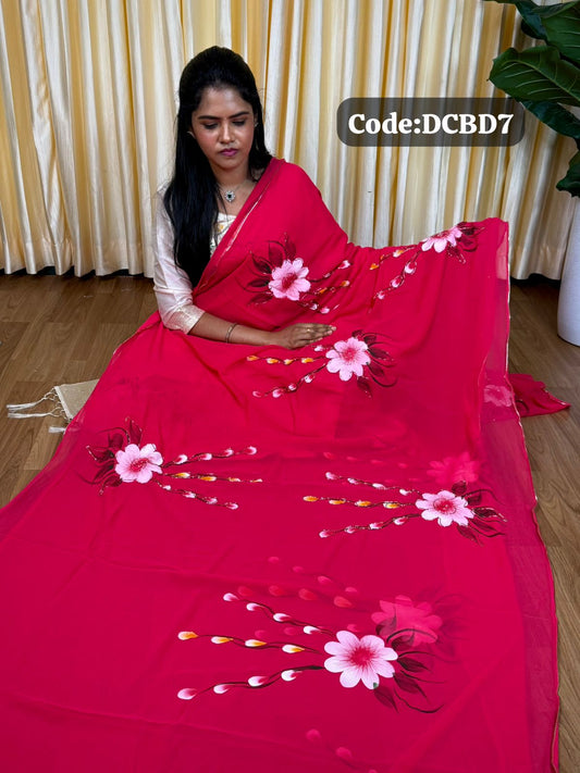 Georgette saree🥰😎📚