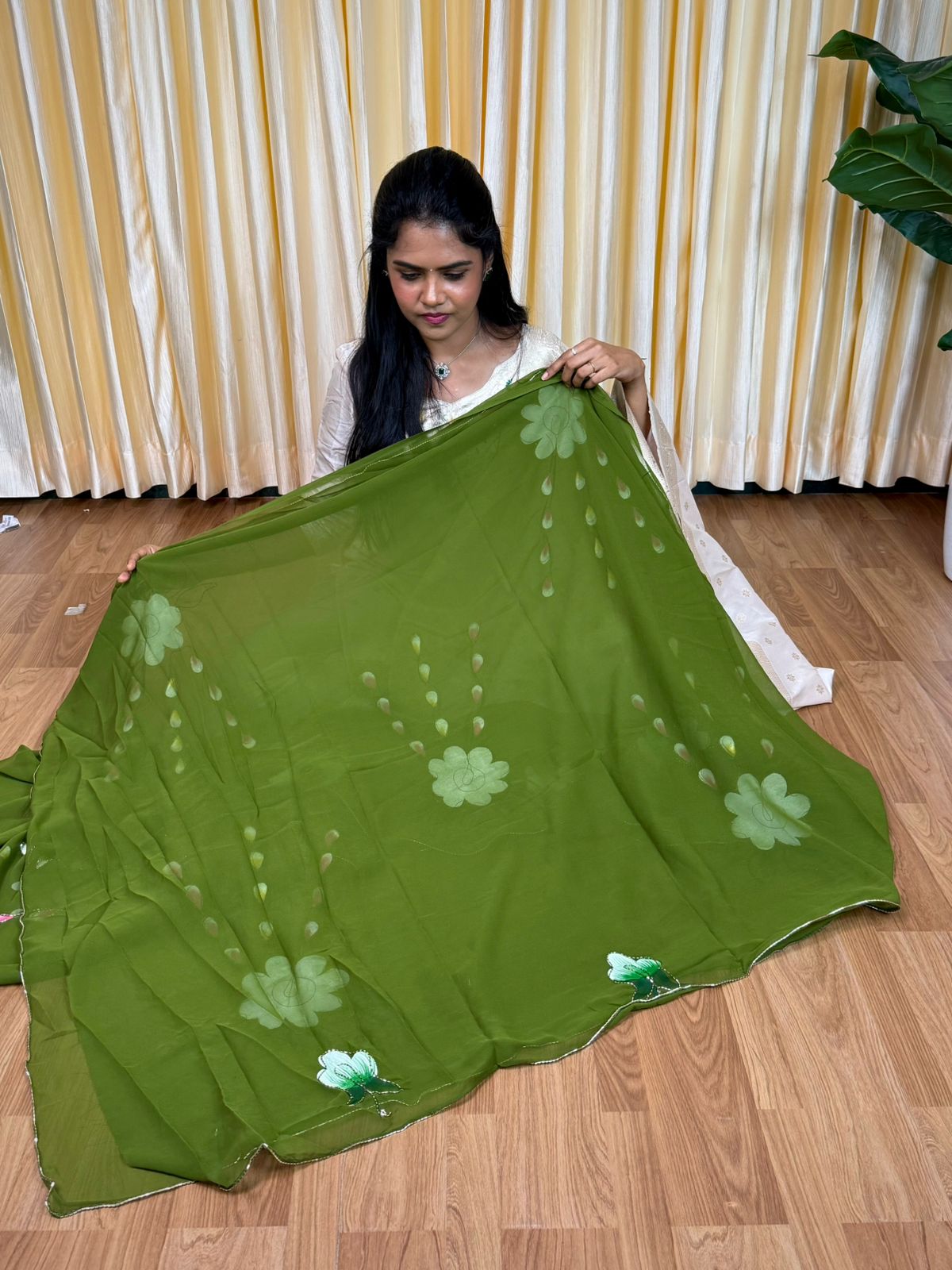 Georgette saree🥰😎🌈📚