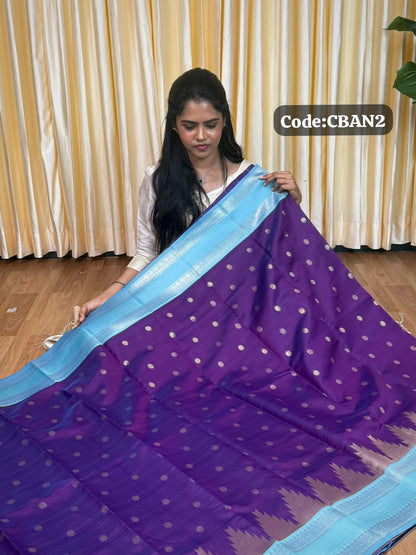 Kanchi semi silk saree🥰😎📚