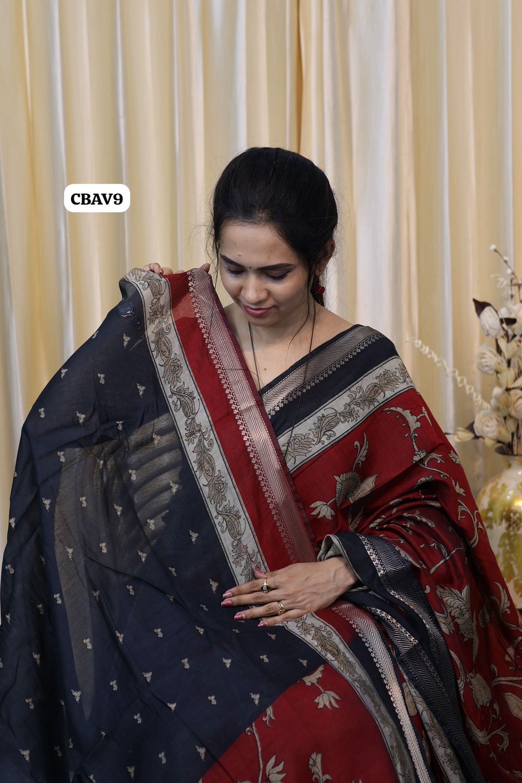 Modal semi soft silk with kalamkari design๐๐๐ โ Rishi Boutique
