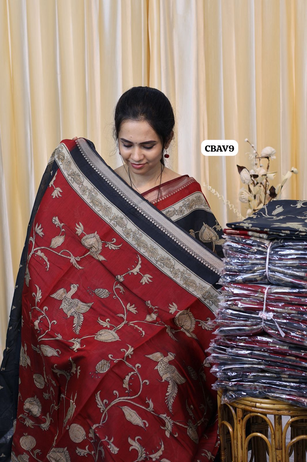Modal semi soft silk with kalamkari design๐๐๐ โ Rishi Boutique