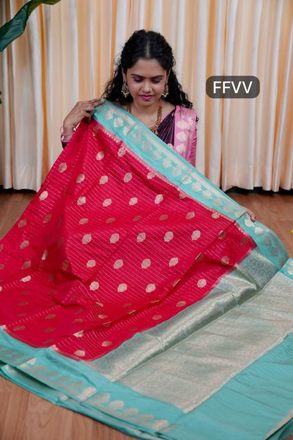 Premium Warm silk sarees🌈🎁(pink)