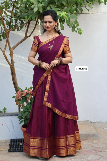 Premium Kanchi half saree stitched with full lining 🥳