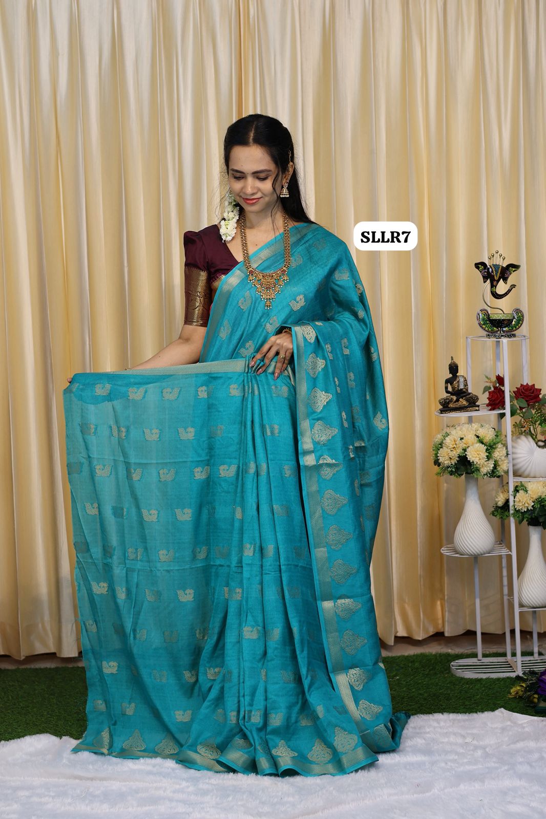 Mysore semi crepe silk saree with contrast blouse😎😍📚offer