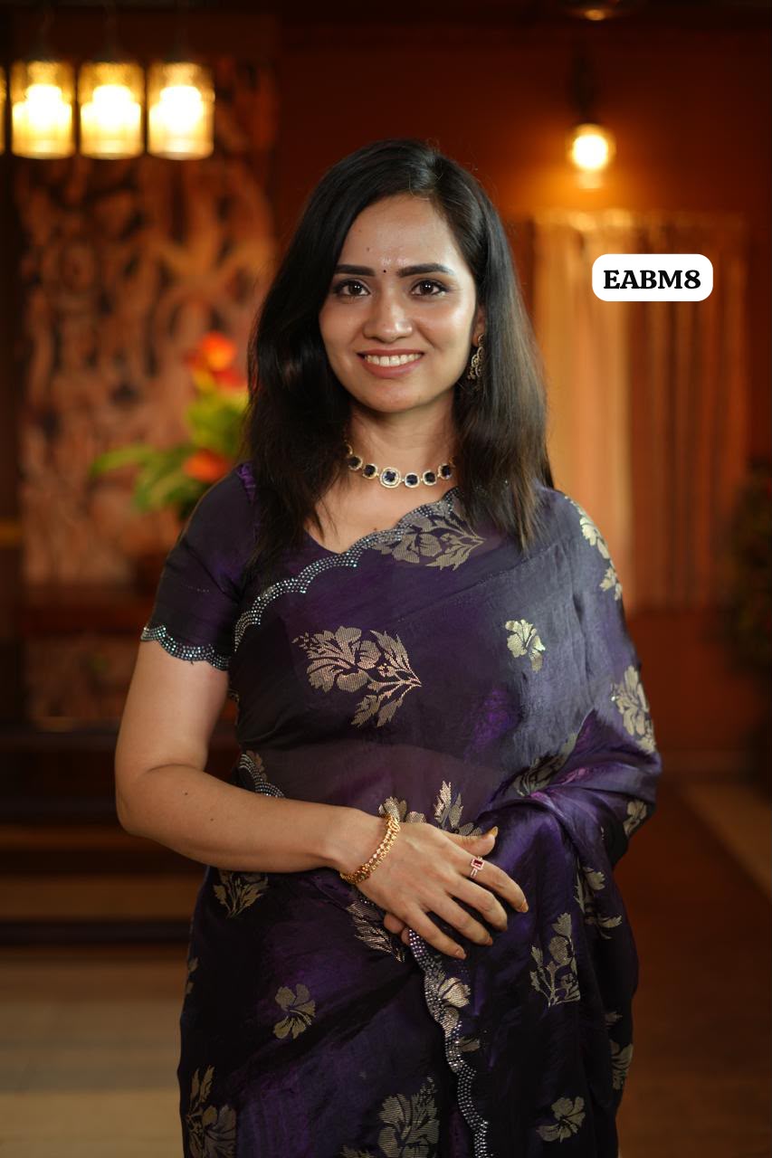Space silk sarees with print work🥳