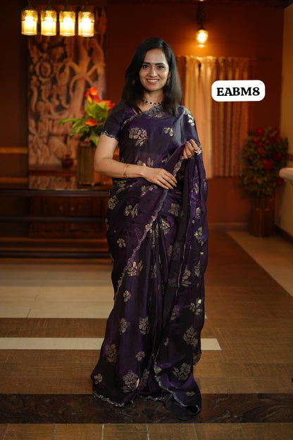 Space silk sarees with print work🥳