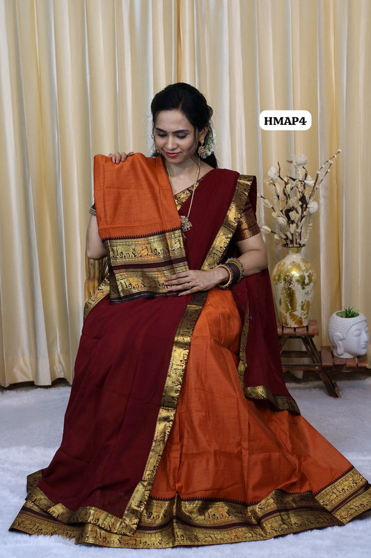 Premium Kanchi half saree stitched with full lining 🥳