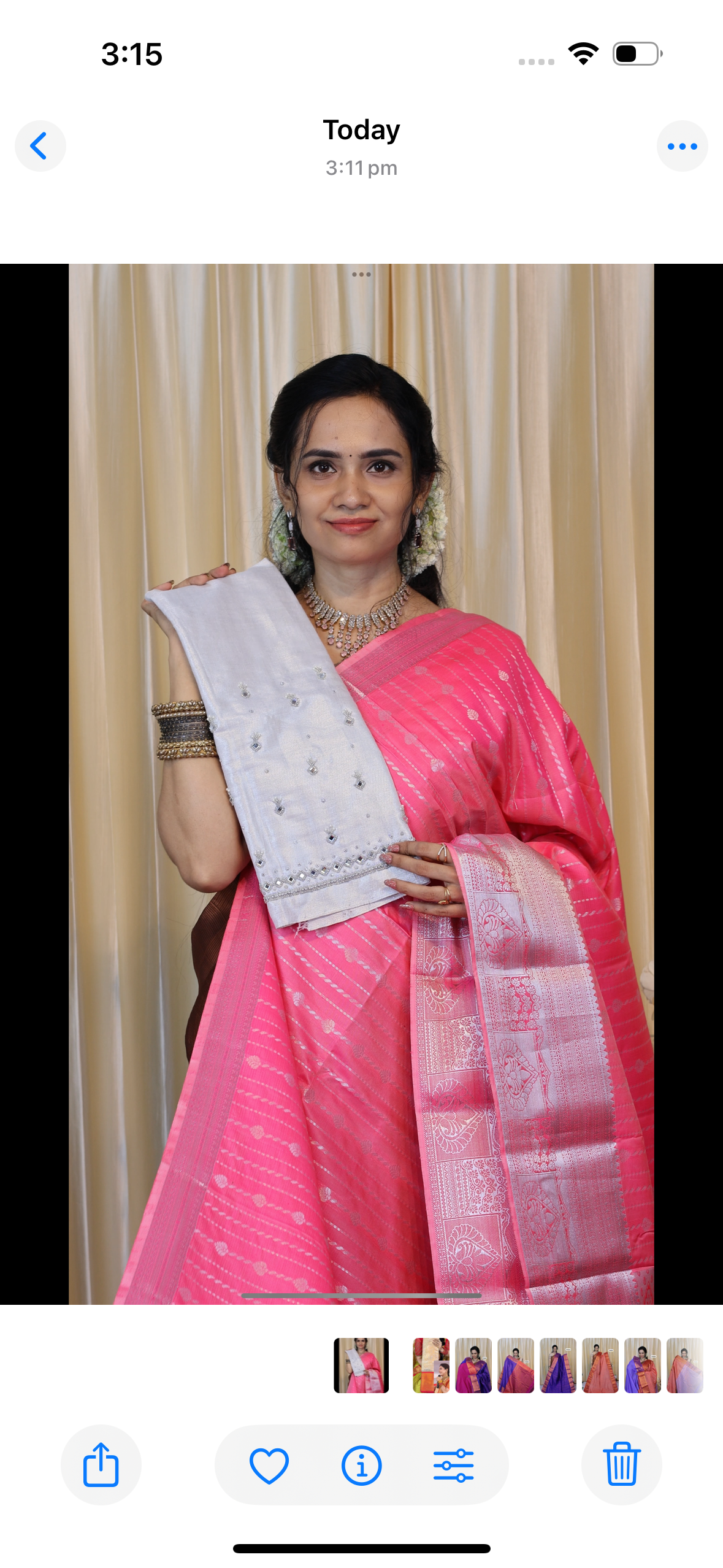 Semi soft silk saree with blouse✅