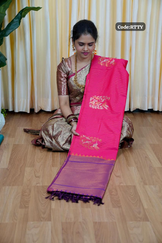 Semi silk saree🥰⏰️
