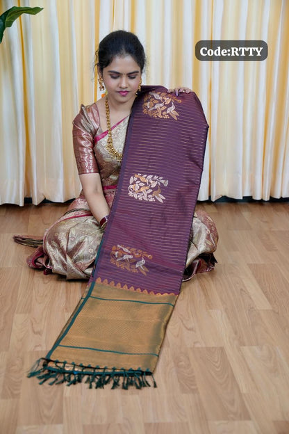 Semi silk saree🥰😎⏰️