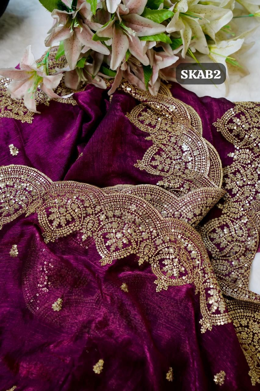 Space silk sarees with jumky border✅Unstitched 🍄🥳