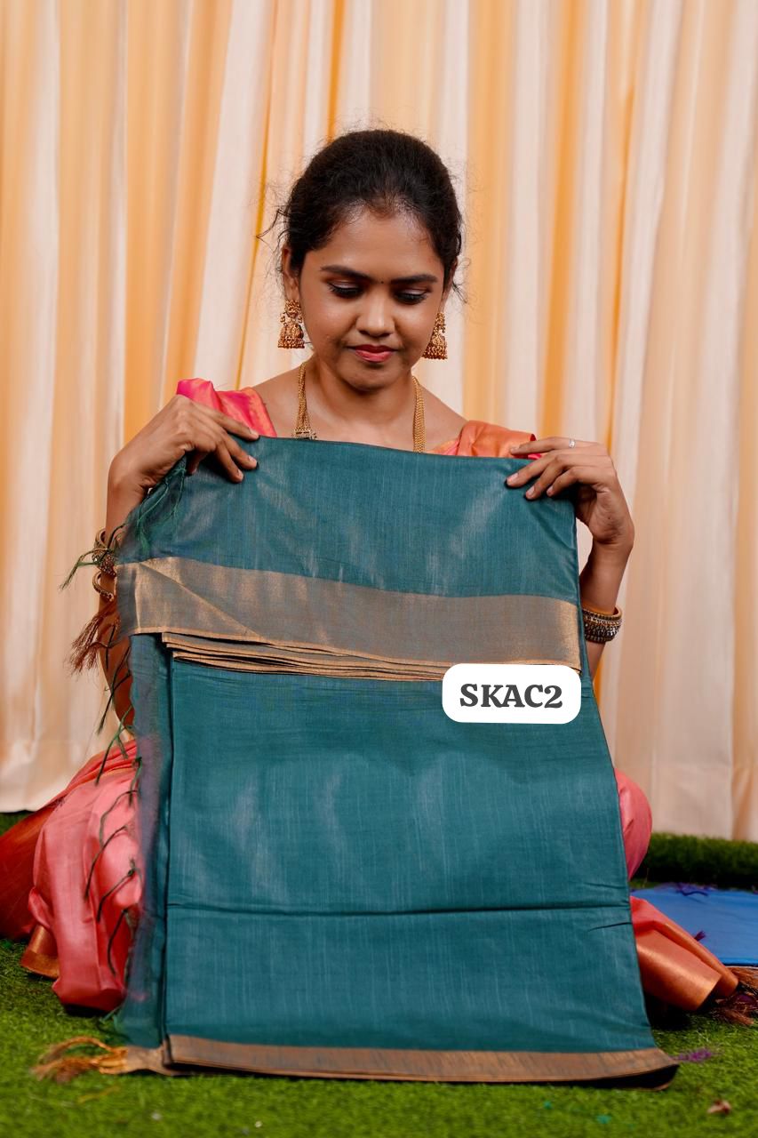 Raw silk sarees with Running blouse🍄✅