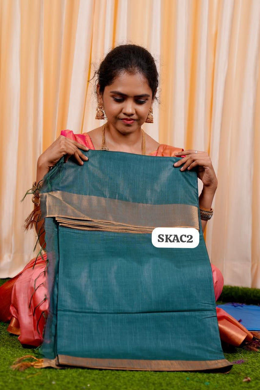 Raw silk sarees with Running blouse🍄✅