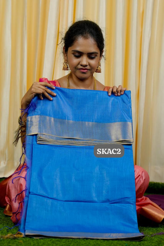 Raw silk sarees with Running blouse 🍄✅