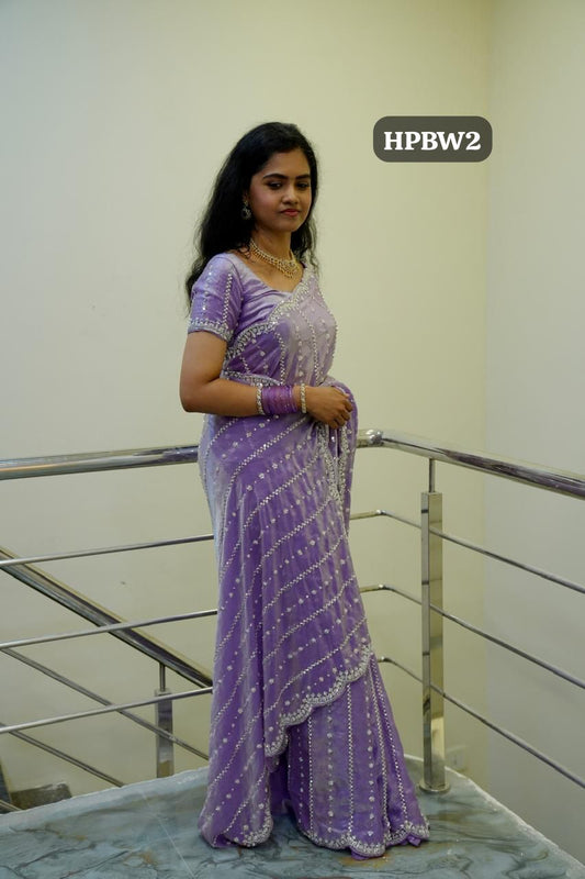 Heavy premium space silk sarees with katdana beads work 🥳✅